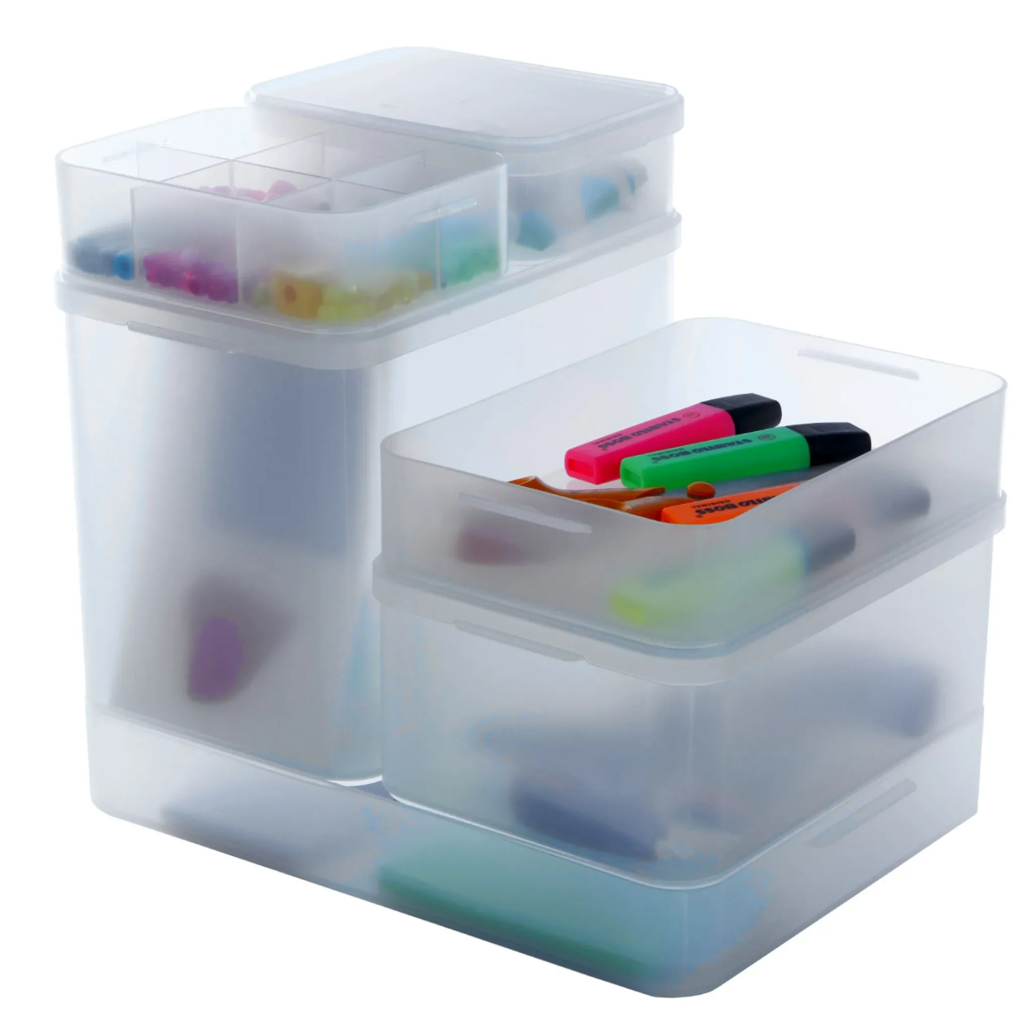 Box mit Unterteilung DIN A6 PURE – Flach